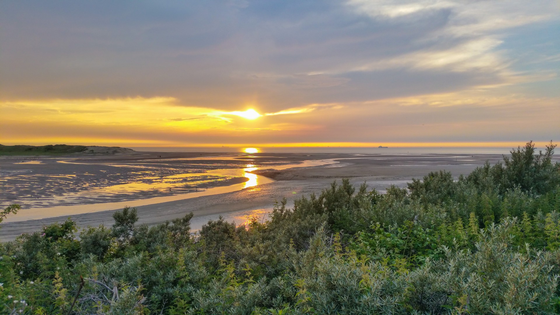 Uitzicht over het Zwin en de Noordzee bij Retranchement